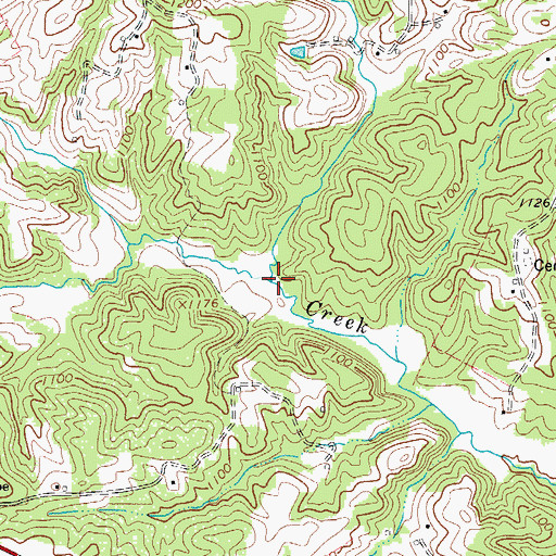Topographic Map of Hughes Creek, VA