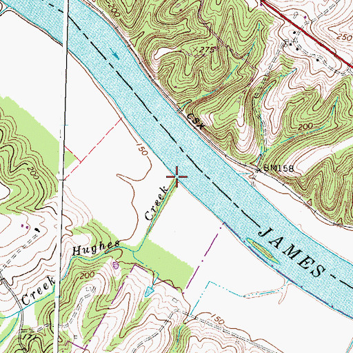 Topographic Map of Hughes Creek, VA