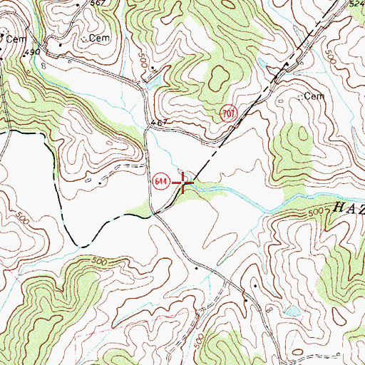 Topographic Map of Hughes River, VA