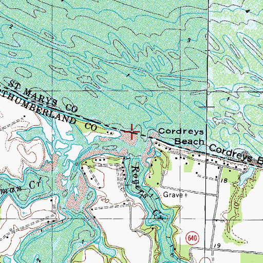 Topographic Map of Hull Creek, VA