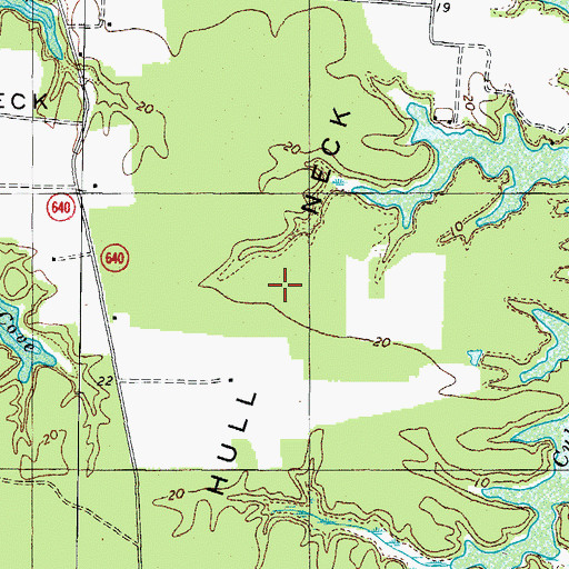 Topographic Map of Hull Neck, VA