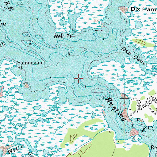 Topographic Map of Hunting Creek, VA