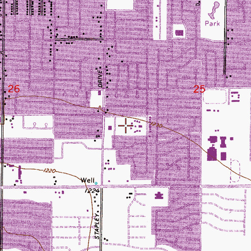 Topographic Map of Lindbergh Elementary School, AZ