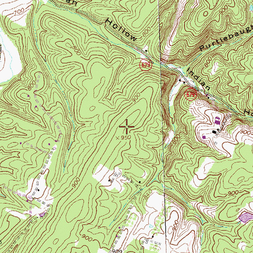 Topographic Map of Hunting Ridge, VA