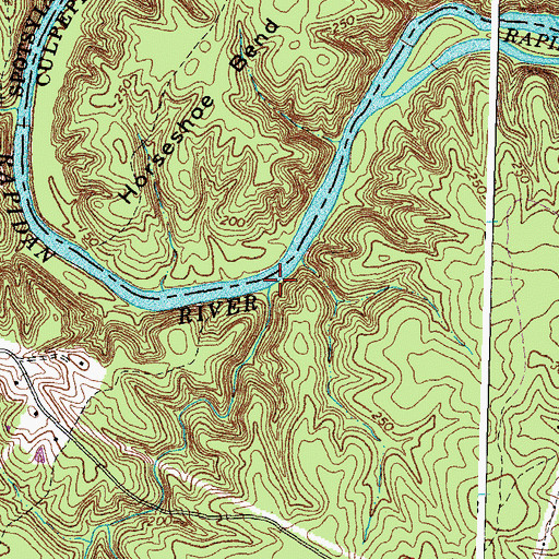 Topographic Map of Hunting Run, VA