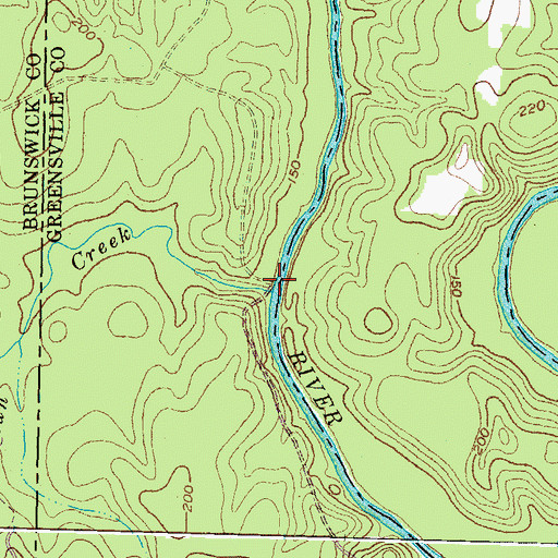 Topographic Map of Indian Creek, VA
