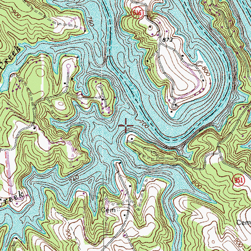 Topographic Map of Indian Creek, VA