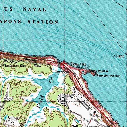 Topographic Map of Indian Field Creek, VA