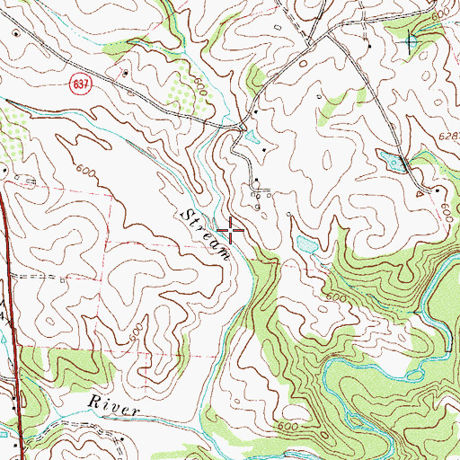 Topographic Map of Indian Run, VA