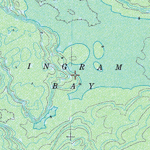 Topographic Map of Ingram Bay, VA