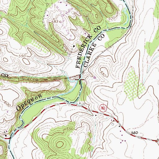 Topographic Map of Hot Run, VA