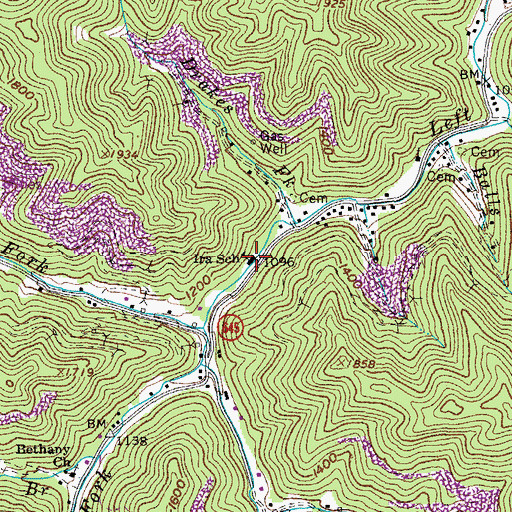 Topographic Map of Ira School, VA