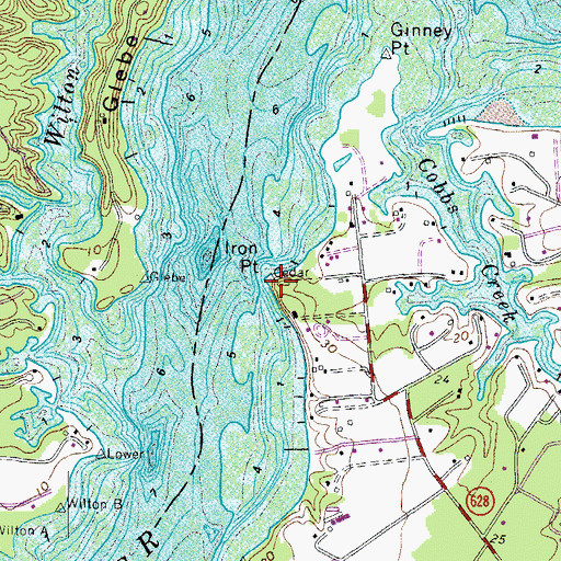 Topographic Map of Iron Point, VA