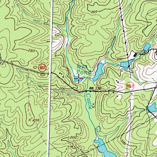 Topographic Map of Ivys Ponds, VA