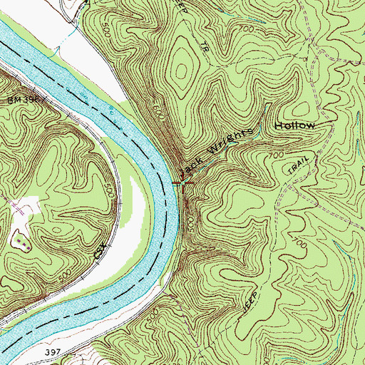 Topographic Map of Jack Wrights Hollow, VA