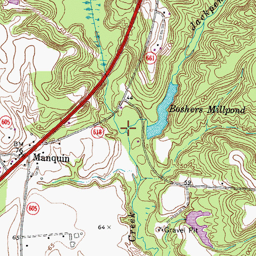 Topographic Map of Jackpen Creek, VA