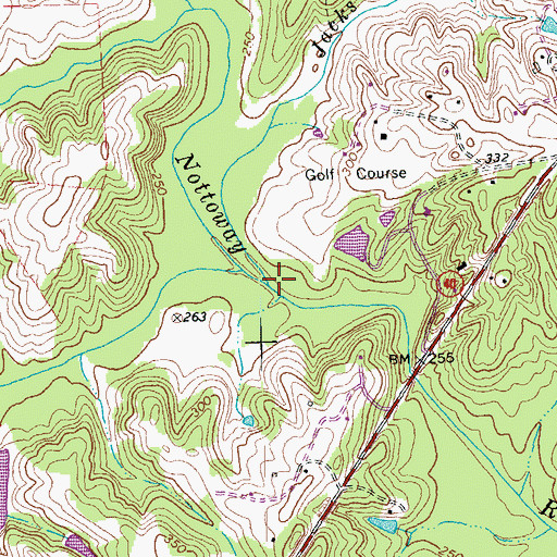 Topographic Map of Jacks Branch, VA