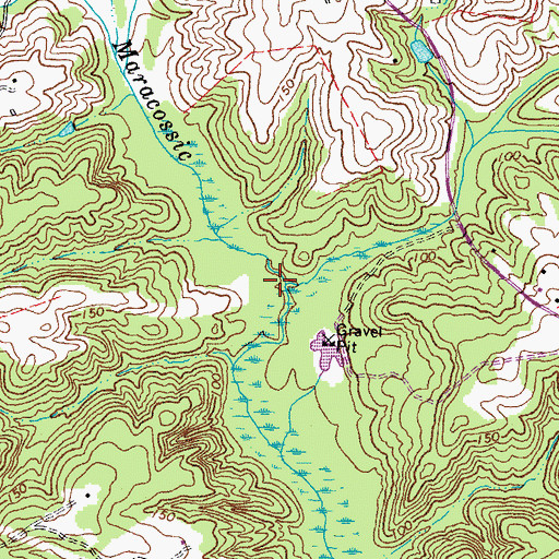 Topographic Map of Jacks Creek, VA