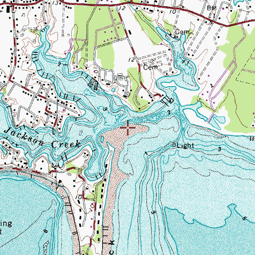 Topographic Map of Jackson Creek, VA