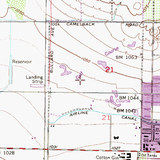 Topographic Map of Litchfield Airport (historical), AZ