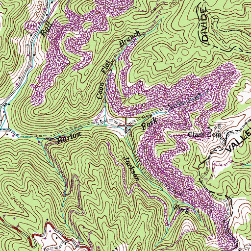 Topographic Map of Jackson Fork, VA