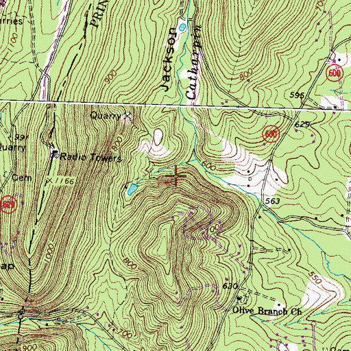 Topographic Map of Jackson Hollow, VA