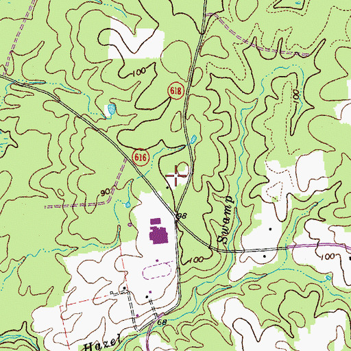 Topographic Map of Luther P Jackson Middle School, VA