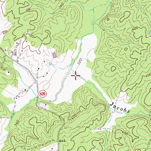 Topographic Map of Jacobs Creek, VA