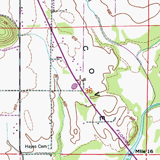 Topographic Map of Ebenezer Missionary Baptist Church, AL