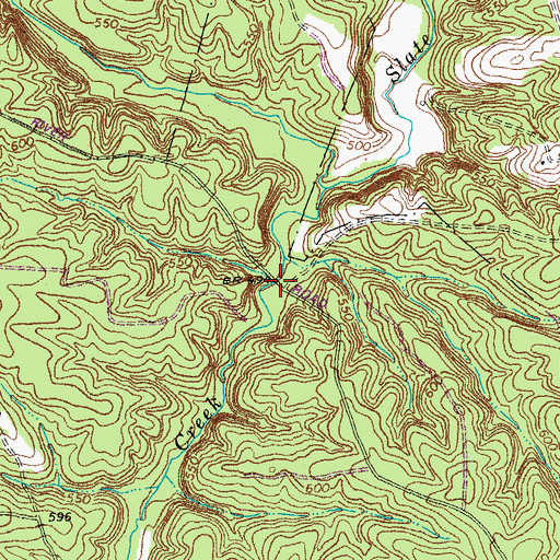 Topographic Map of Jamison Creek, VA
