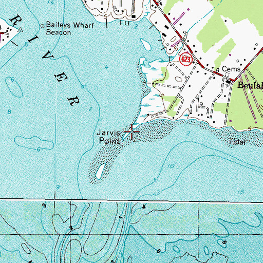 Topographic Map of Jarvis Point, VA
