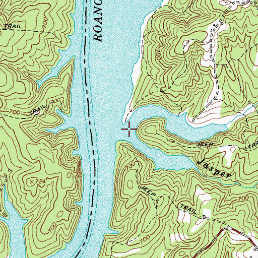 Topographic Map of Jasper Creek, VA