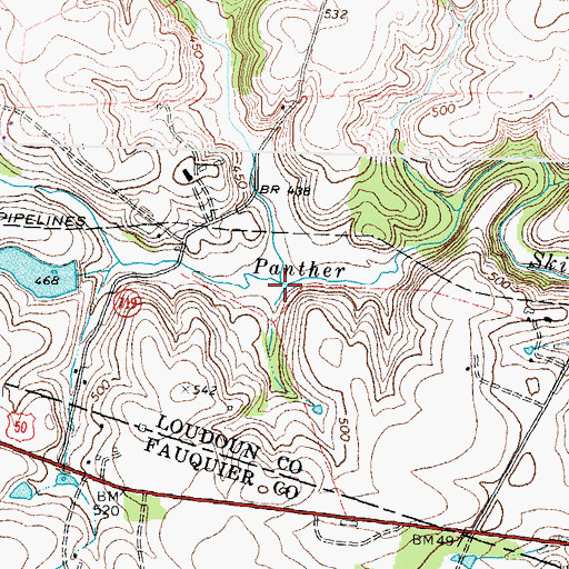 Topographic Map of Jeffries Branch, VA
