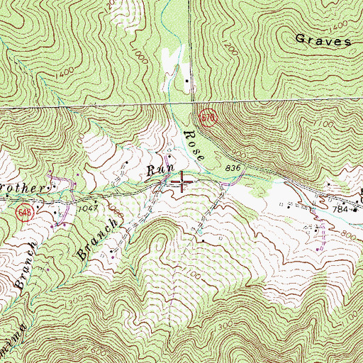 Topographic Map of Jemima Branch, VA
