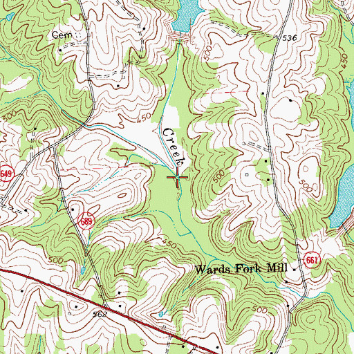 Topographic Map of Jenkins Creek, VA
