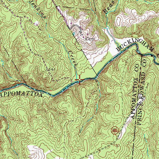 Topographic Map of Jenkins Creek, VA
