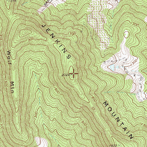 Topographic Map of Jenkins Mountain, VA