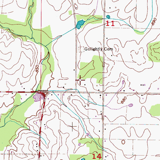 Topographic Map of Elkwood School (historical), AL