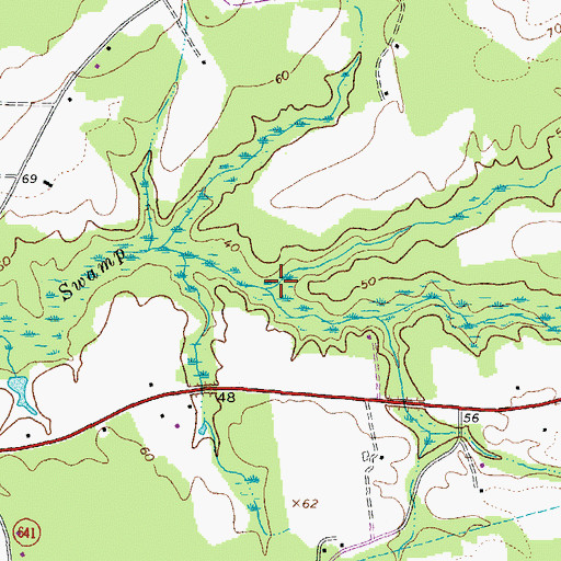 Topographic Map of Jenkins Swamp, VA