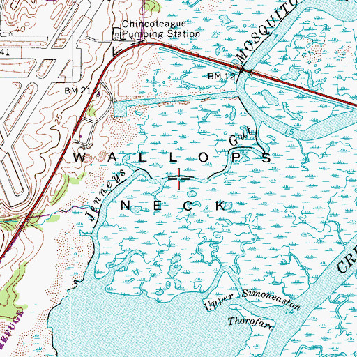 Topographic Map of Jenneys Gut, VA