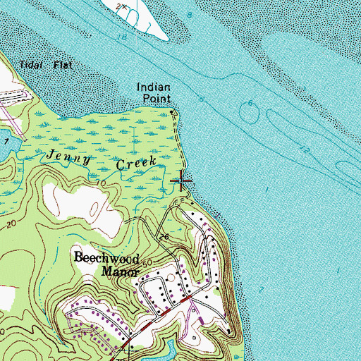 Topographic Map of Jenny Creek, VA
