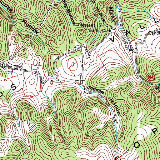 Topographic Map of Jessee Hollow, VA