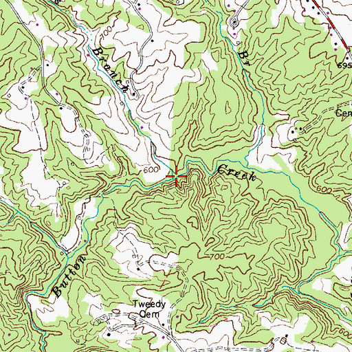 Topographic Map of Jobes Branch, VA
