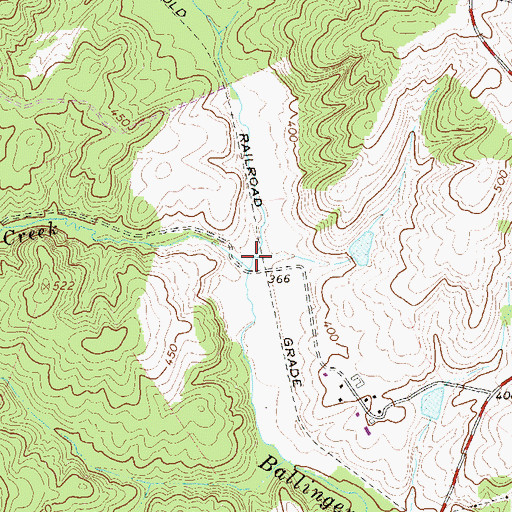 Topographic Map of Joe Creek, VA
