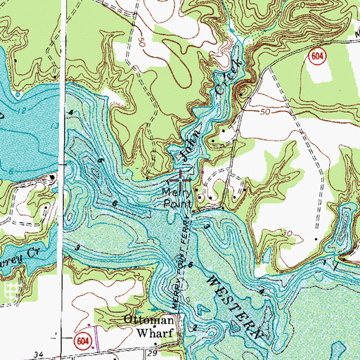 Topographic Map of John Creek, VA