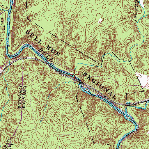Topographic Map of Johnny Moore Creek, VA