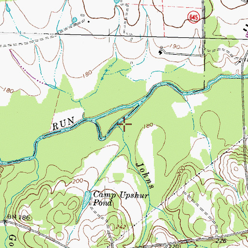 Topographic Map of Johns Branch, VA