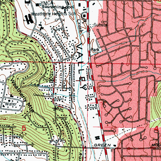 Topographic Map of Esslinger Spring Branch, AL