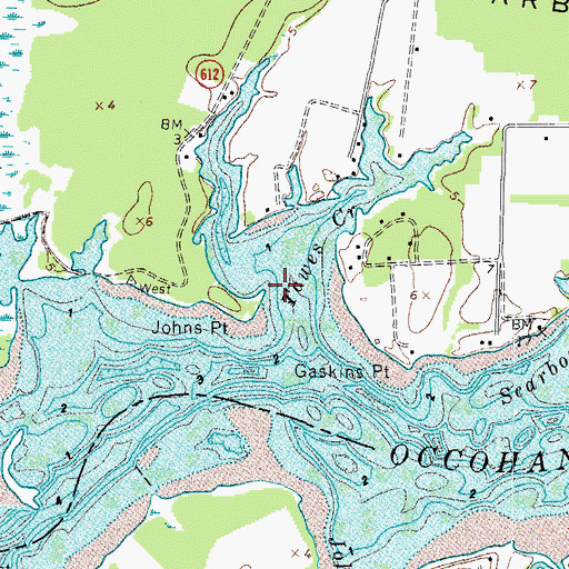 Topographic Map of Johns Point, VA