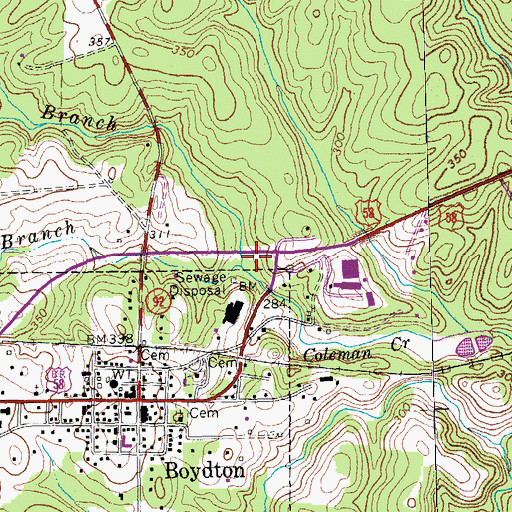 Topographic Map of Jolly Hollow Branch, VA